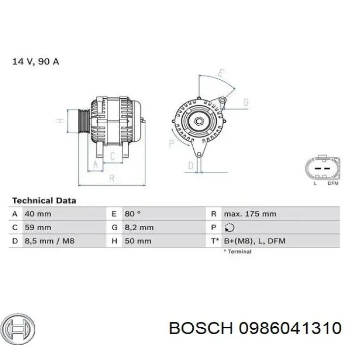 0986041310 Bosch alternador