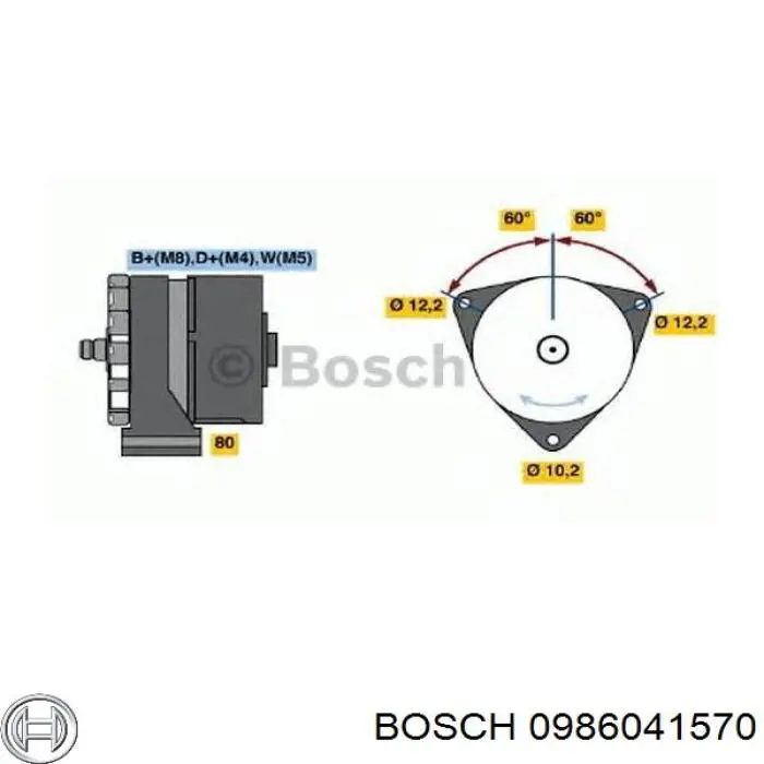 0986041570 Bosch alternador