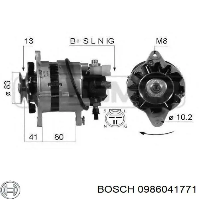 0986041771 Bosch alternador