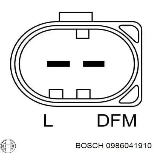 0 986 041 910 Bosch alternador