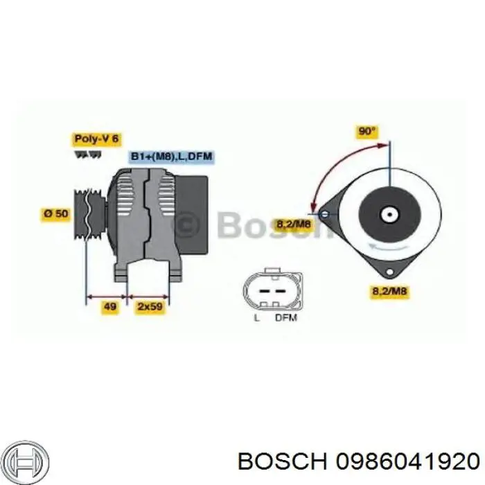 Alternador del motor Bosch 0986041920 precio, desde 200,29 EUR
