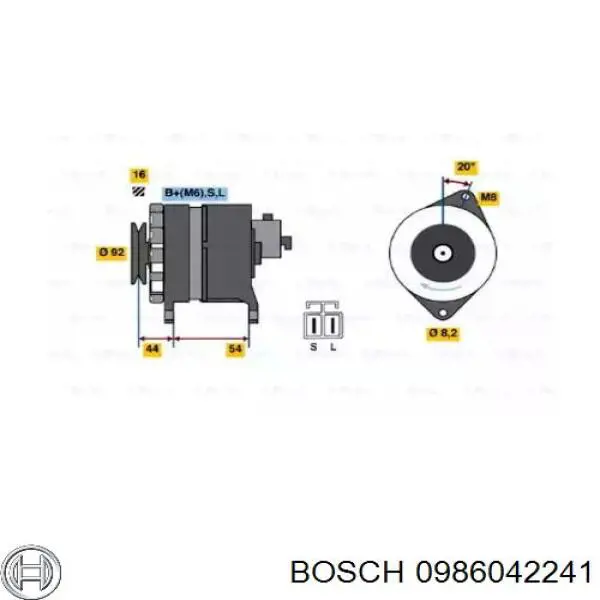 Alternador 0986042241 Bosch