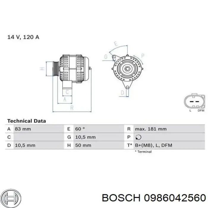 Comprar 0986042560 Bosch Dynamo