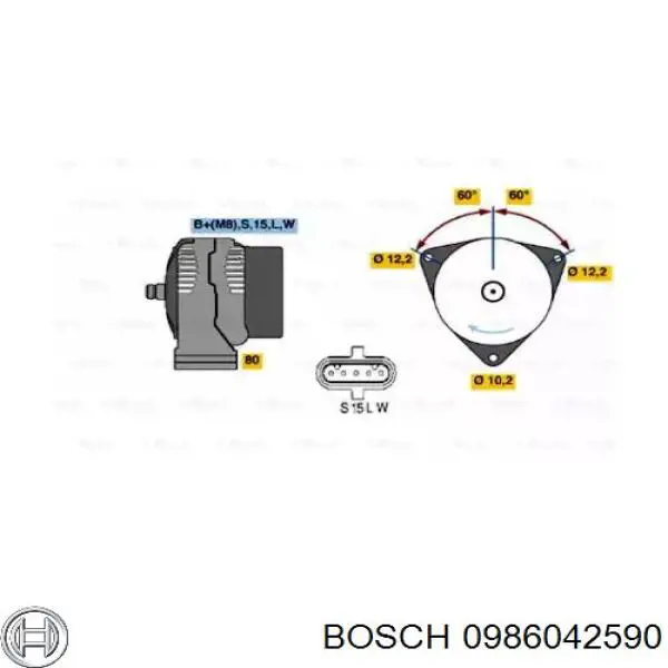 0986042590 Bosch alternador