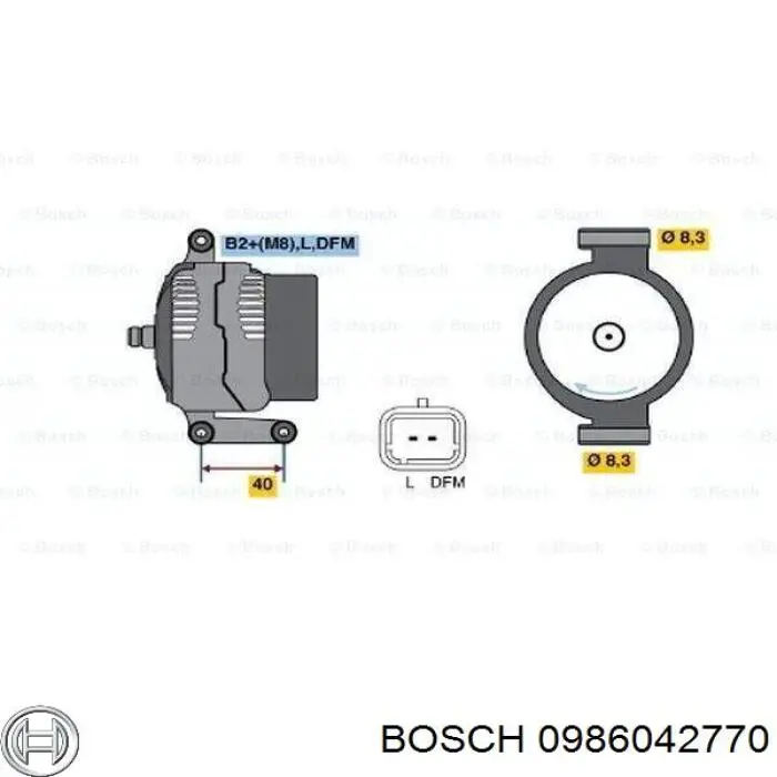 Alternador 0986042770 Bosch