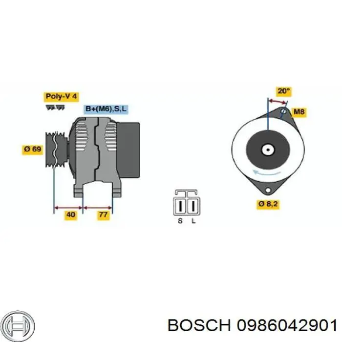 0986042901 Bosch alternador