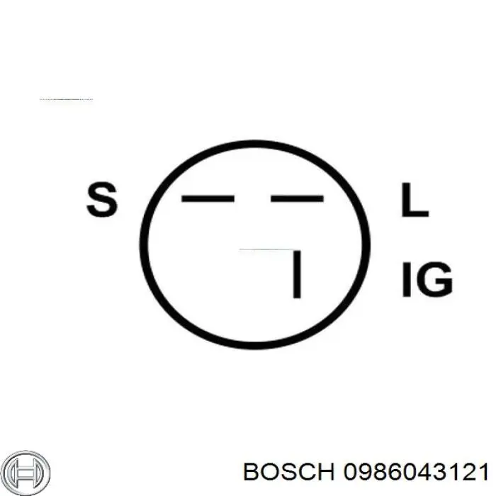 0986043121 Bosch Alternador de coche