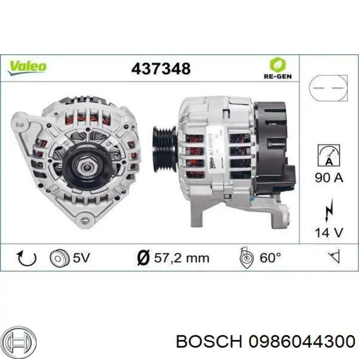 Generador Bosch 0986044300