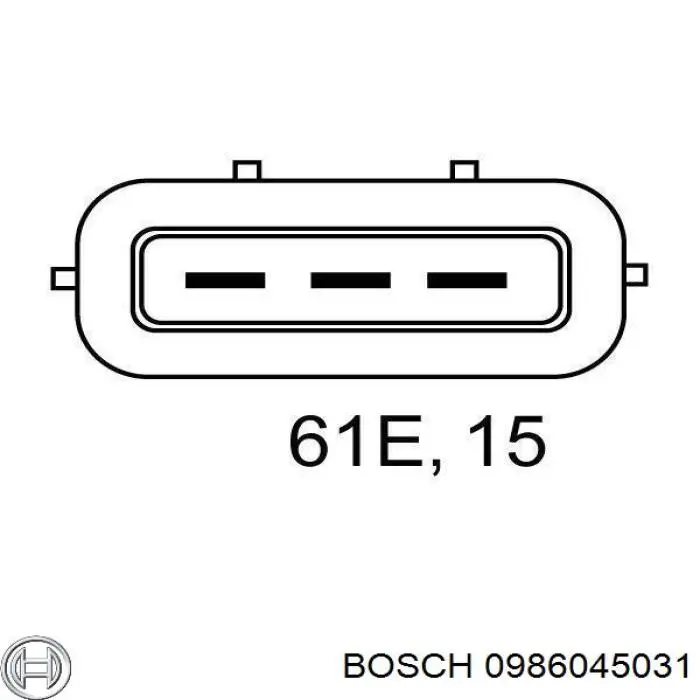 0 986 045 031 Bosch alternador