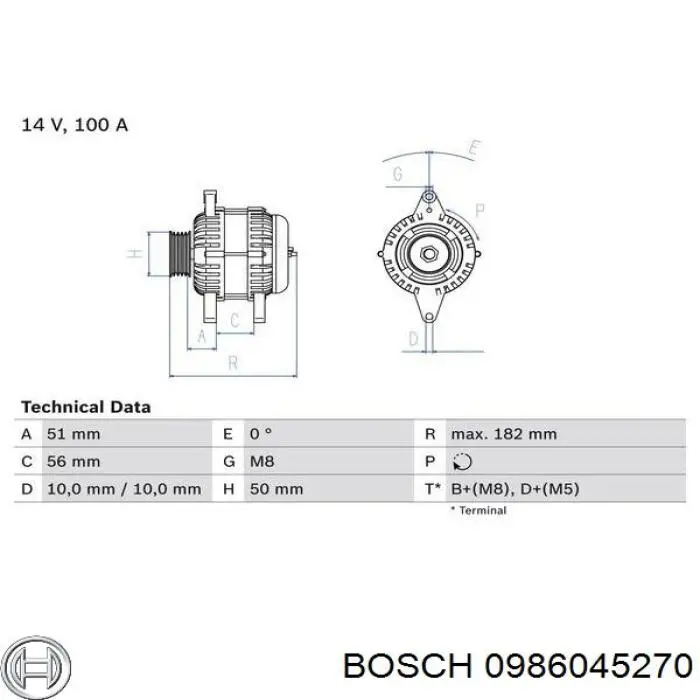 0986045270 Bosch alternador