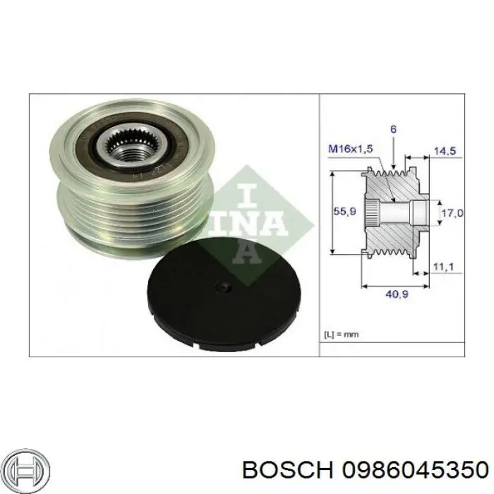 0986045350 Bosch alternador