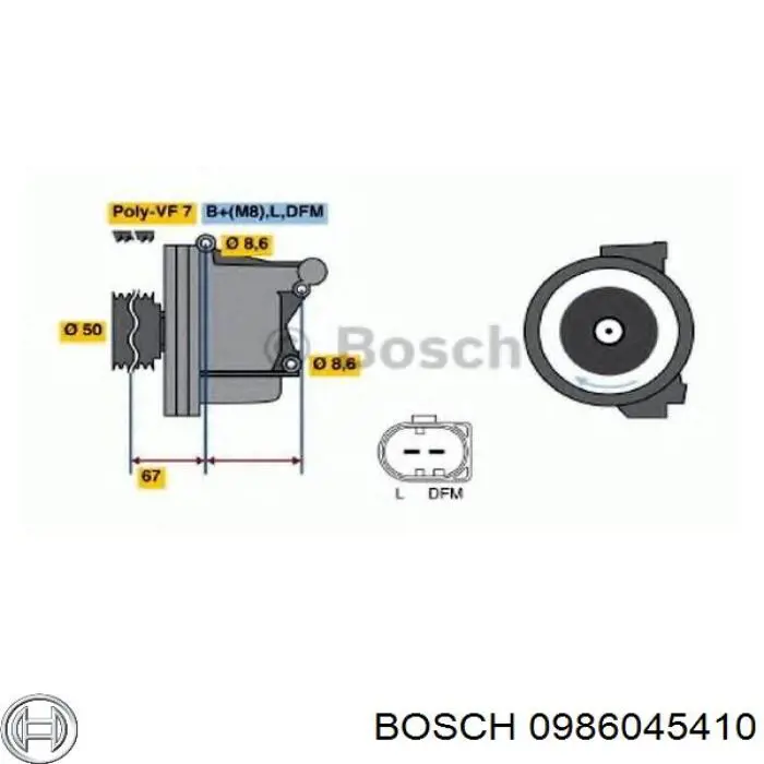 0986045410 Bosch alternador