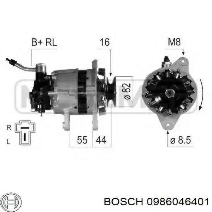 Alternador del motor Mitsubishi A002T24884 precio, desde 178,64 EUR