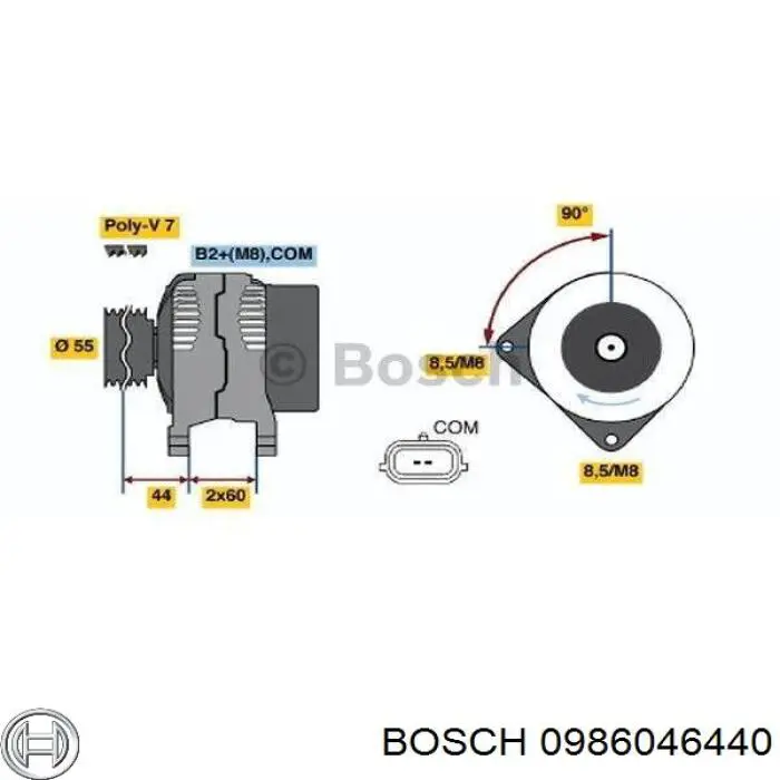 0 986 046 440 Bosch alternador