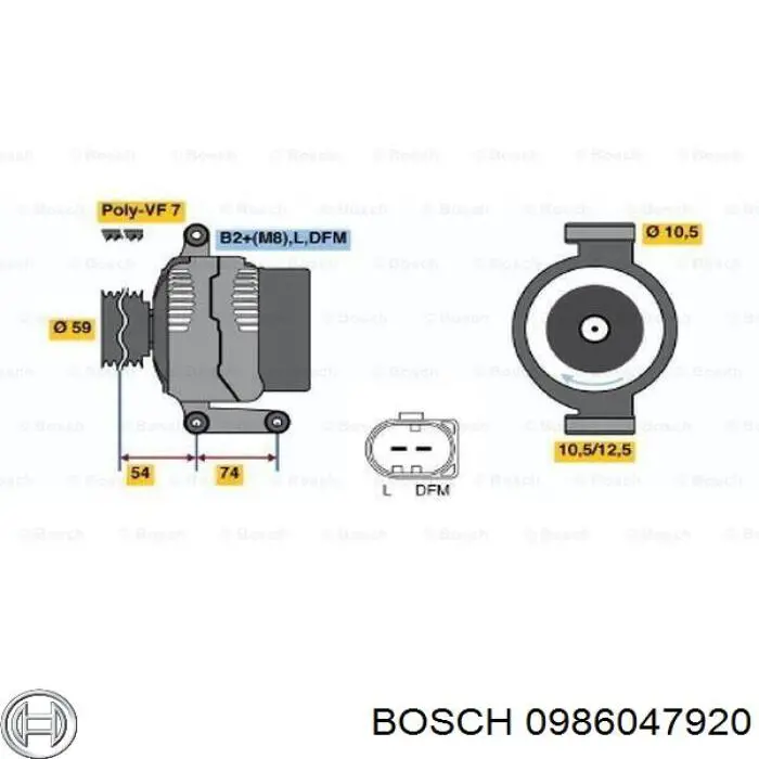 0986047920 Bosch alternador