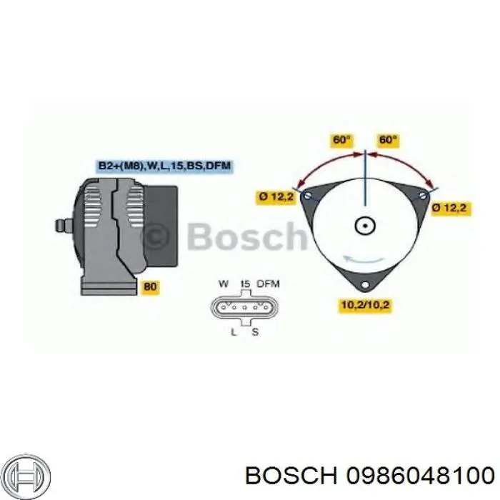 Comprar 0986048100 Bosch Dynamo