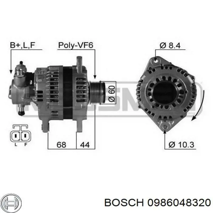 0986048320 Bosch alternador