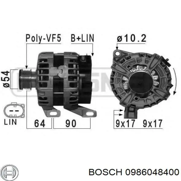 Comprar 0986048400 Bosch Dynamo
