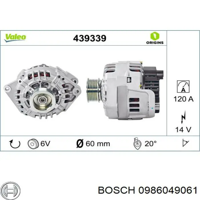 0986049061 Bosch alternador