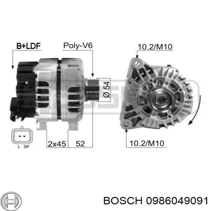 0986049091 Bosch alternador