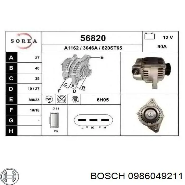 Comprar 0986049211 Bosch Dynamo