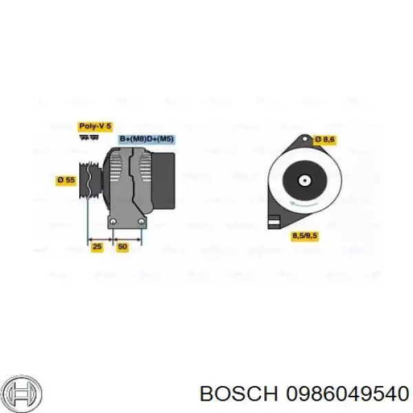 0986049540 Bosch alternador