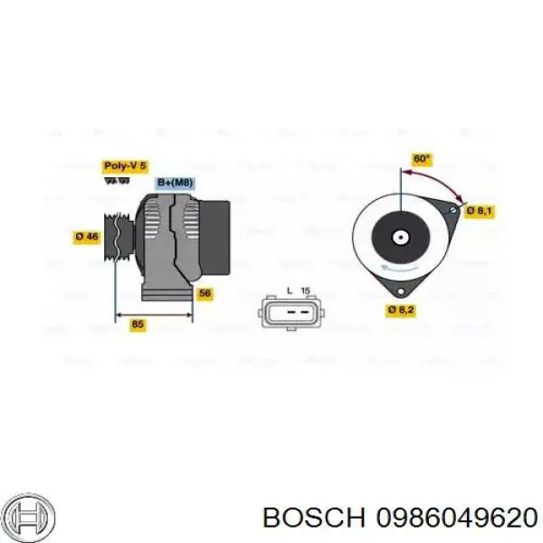 Comprar 0986049620 Bosch Dynamo