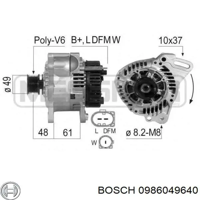 Generador Bosch 0986049640