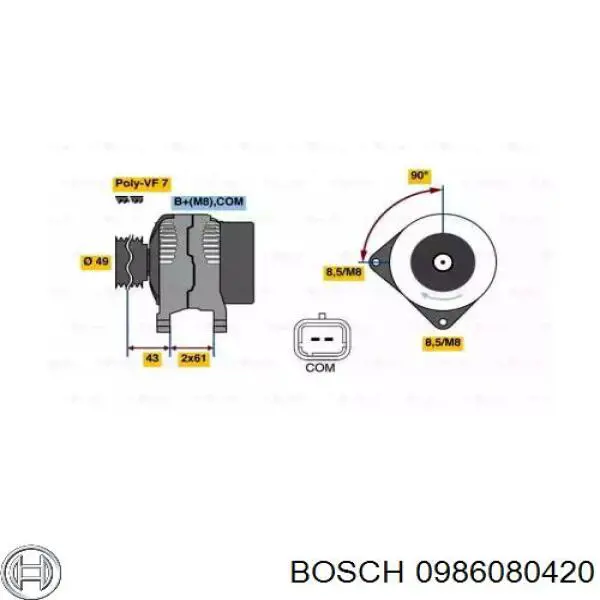 4698 Cevam Alternador de coche