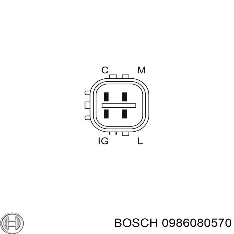 Alternador del motor Bosch 0986080570 precio, desde 165,51 EUR