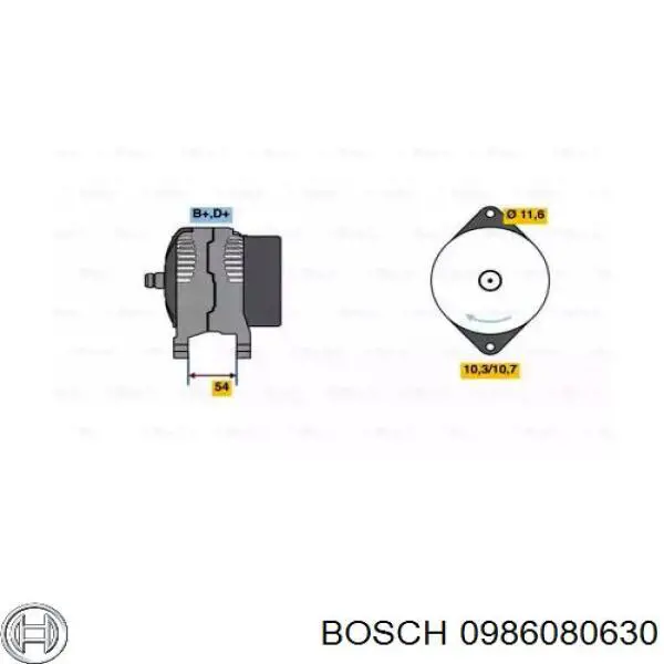 0986080630 Bosch alternador