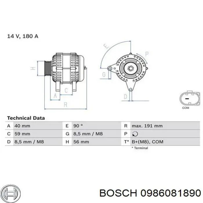 Comprar 0986081890 Bosch Dynamo