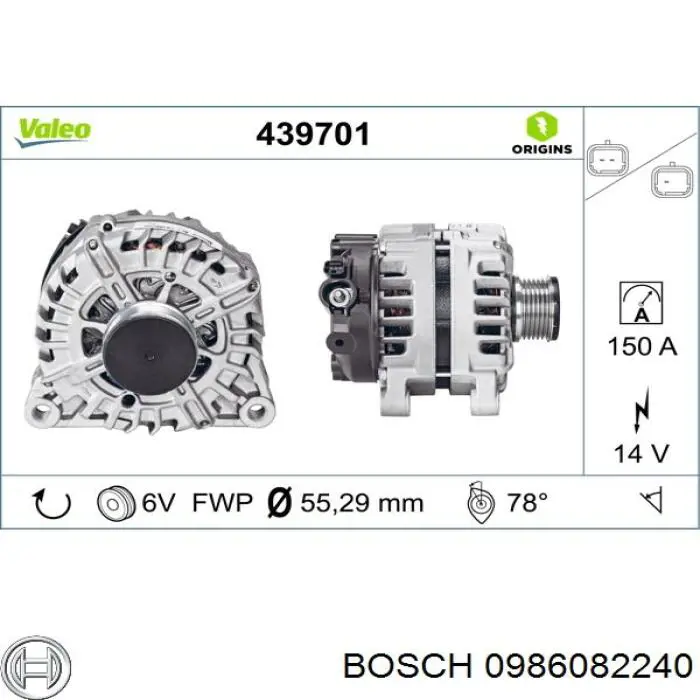 4892 Cevam Alternador de coche