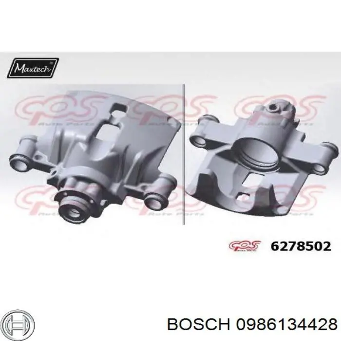Pinza de freno trasera izquierda 0986134428 Bosch