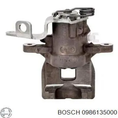 Pinza de freno trasera derecha 0986135000 Bosch
