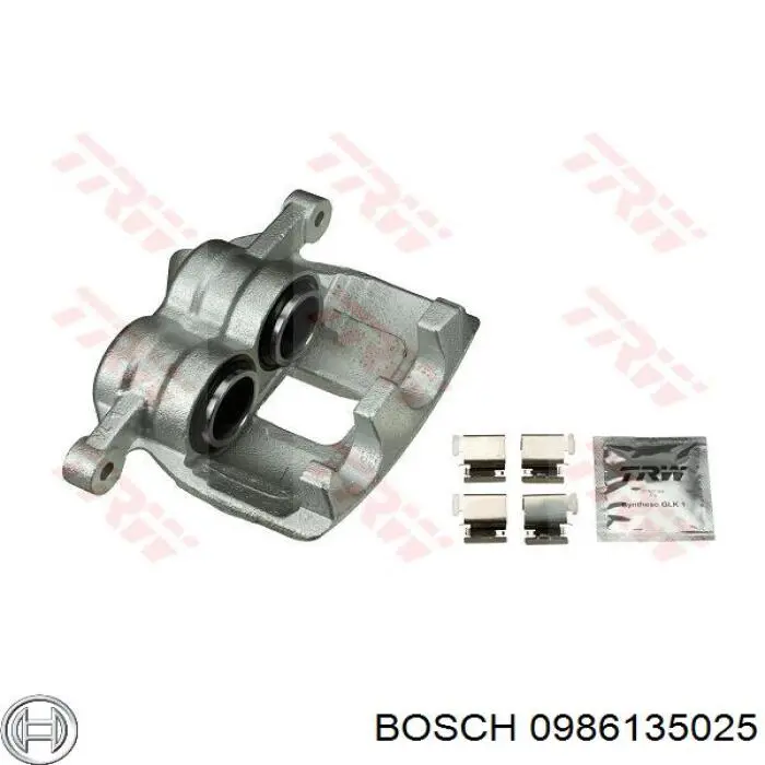 0 986 135 025 Bosch pinza de freno delantera derecha