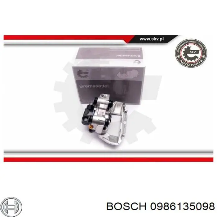 440162 Peugeot/Citroen Pinza de freno trasera derecha