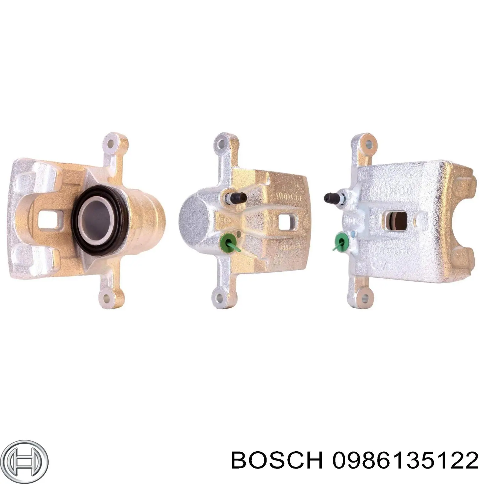 0986135122 Bosch pinza de freno trasero derecho