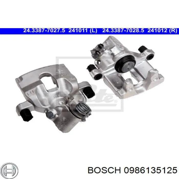 0 986 135 125 Bosch pinza de freno trasero derecho