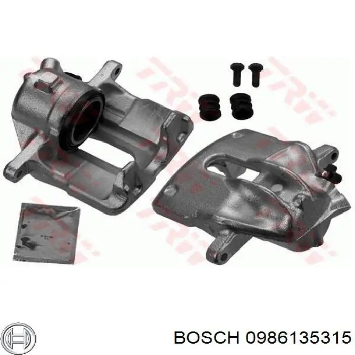 0 986 135 315 Bosch pinza de freno delantera derecha