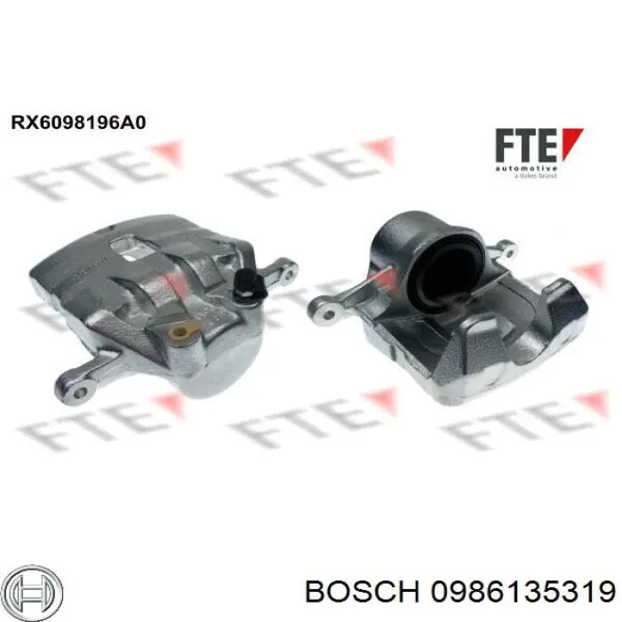 0986135319 Bosch pinza de freno delantera derecha