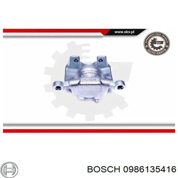 Pinza de freno trasera derecha 0986135416 Bosch