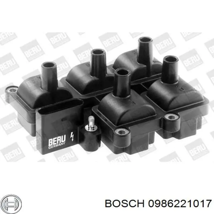 0986221017 Bosch bobina de encendido