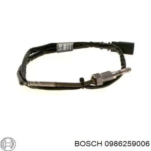 0986259006 Bosch sensor de temperatura, gas de escape, después de filtro hollín/partículas
