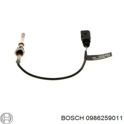 0986259011 Bosch sensor de temperatura, gas de escape, antes de filtro hollín/partículas