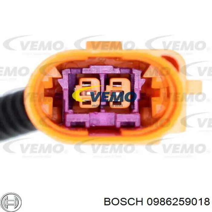 0986259018 Bosch sensor de temperatura, gas de escape, después de filtro hollín/partículas