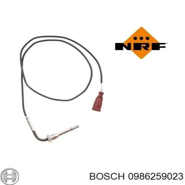 0986259023 Bosch sensor de temperatura, gas de escape, antes de filtro hollín/partículas