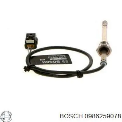 0986259078 Bosch sensor de temperatura, gas de escape, filtro hollín/partículas