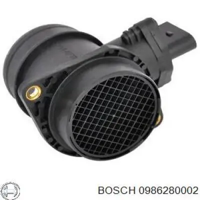 0986280002 Bosch sensor de flujo de aire/medidor de flujo (flujo de aire masibo)