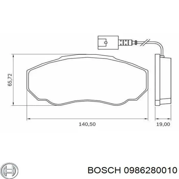 0986280010 Bosch Sensor de flujo de aire